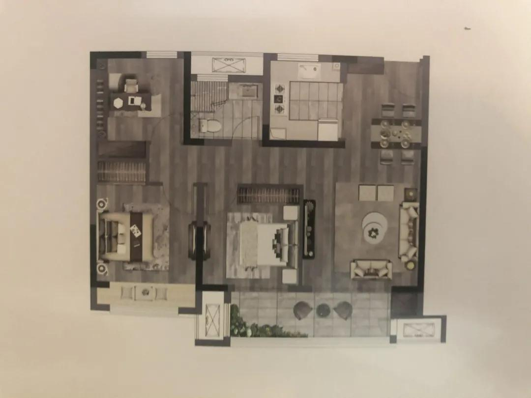 融悦春晓建面约89㎡3室2厅1卫户型图