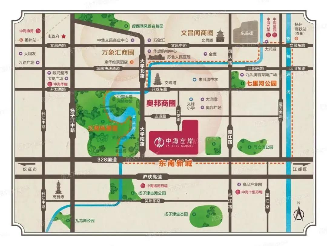 中海左岸区位图