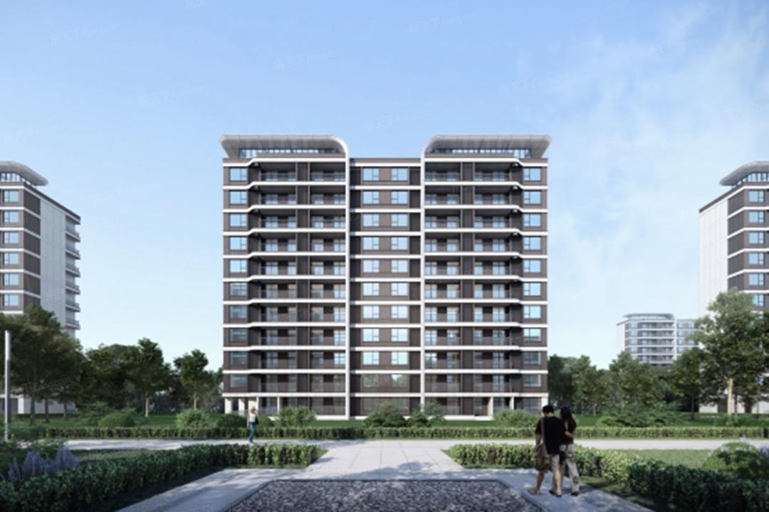 扬州华建韵河境项目B地块打造6栋10至11层产品，建面约88到128平。