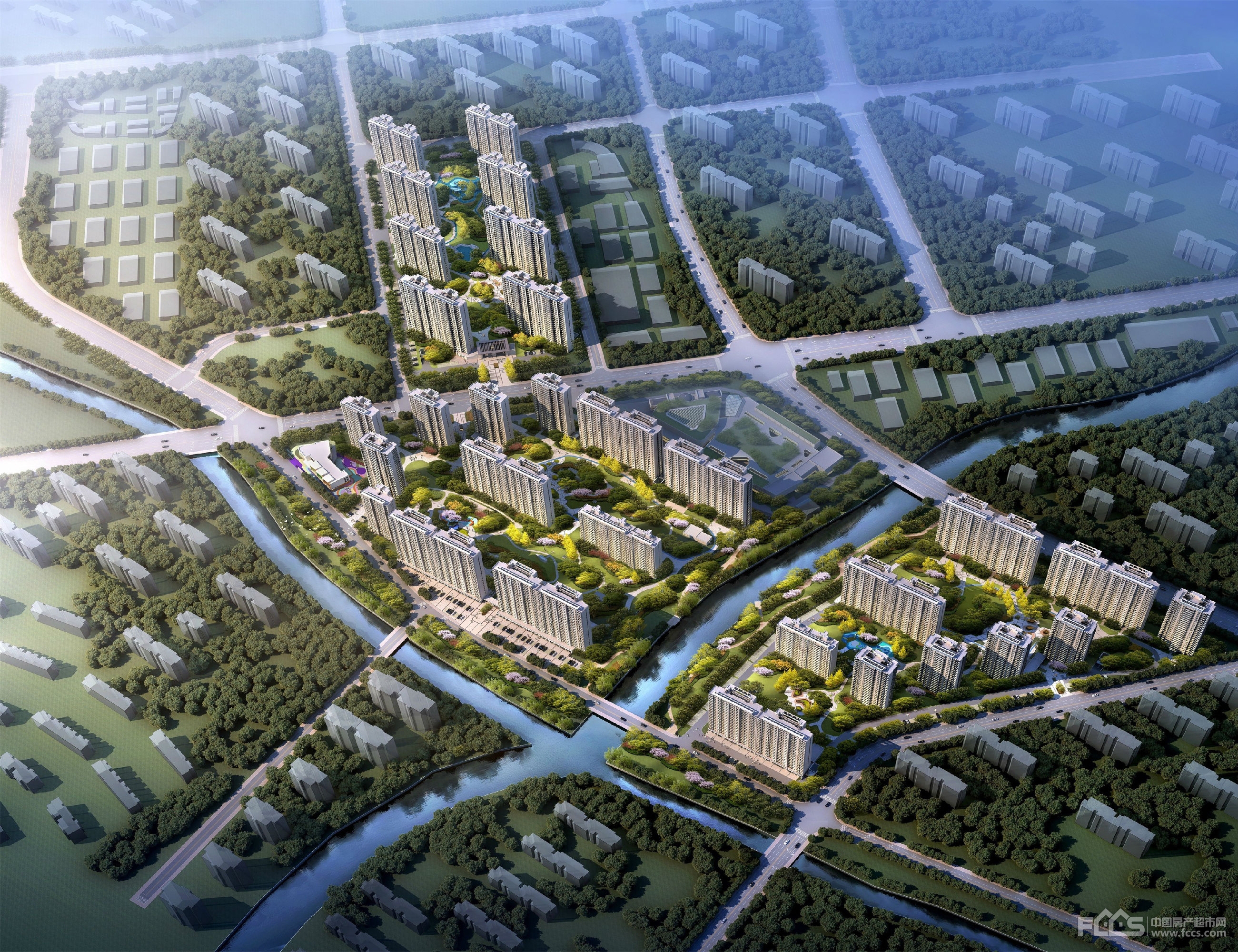 台州万科城效果图品牌地产万科城立址台州商贸核心区,北接中央商务区