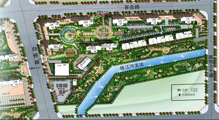 书香水岸楼盘总平图1