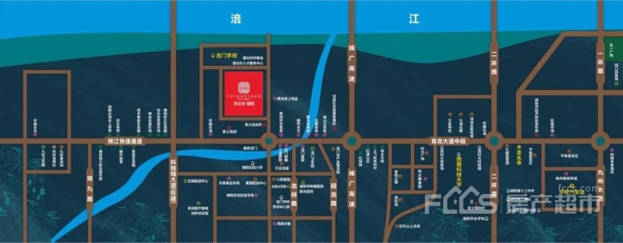 涪龙苑御园楼盘总平图1