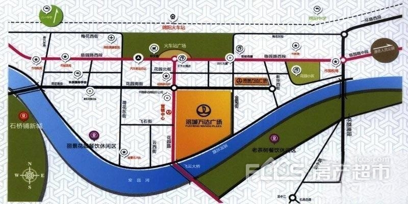 涪城万达广场楼盘总平图1