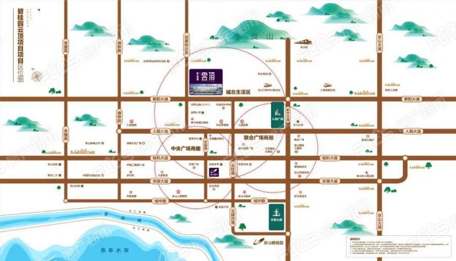京山碧桂园云顶楼盘位置图1