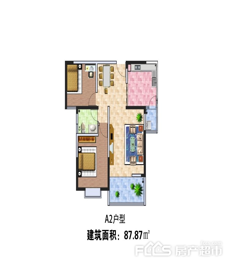 2室2厅1卫1阳台