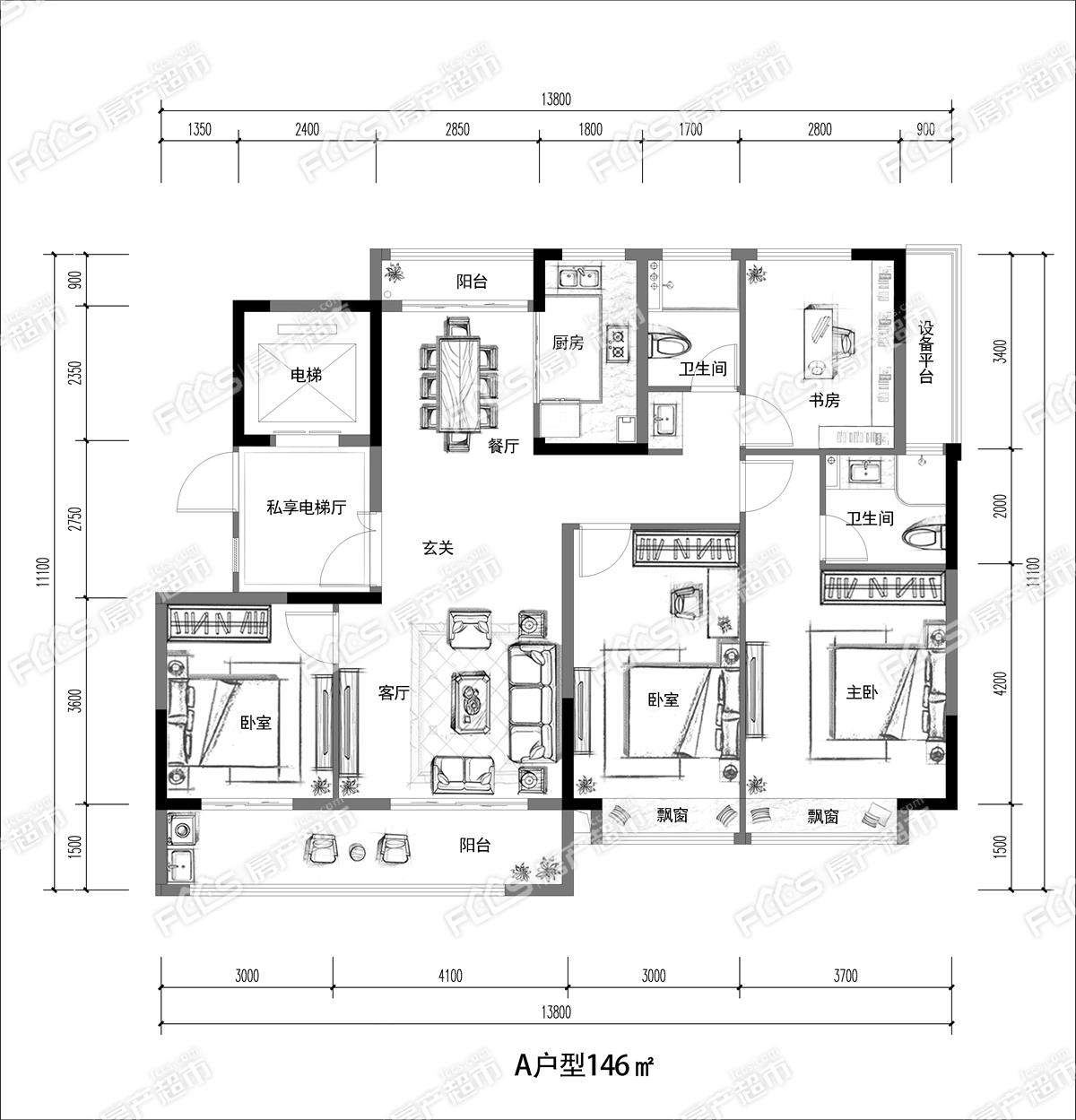 阜阳华鸿鸿樾府户型图图片