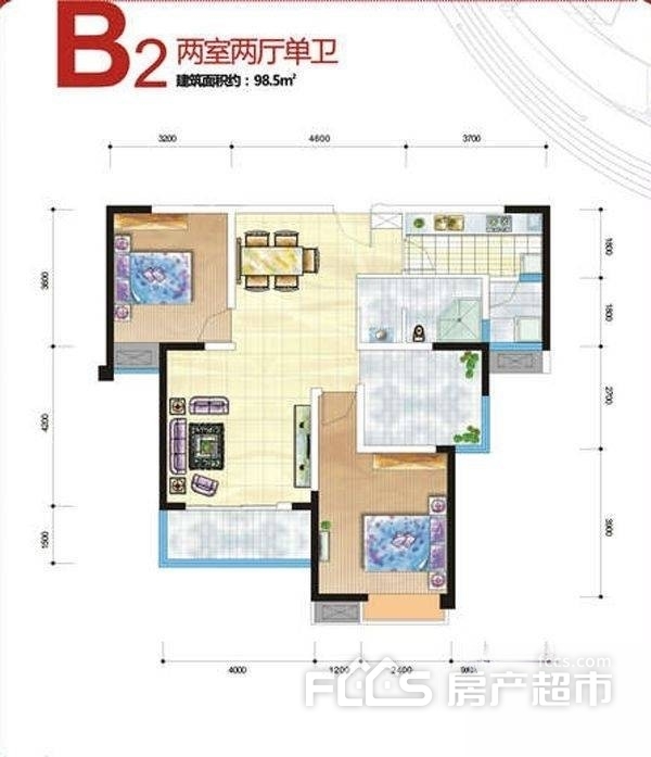 涪城万达广场楼盘户型图3